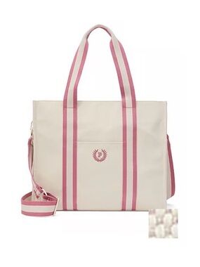 PINK CROSSBODY CANVAS TOTE BAG